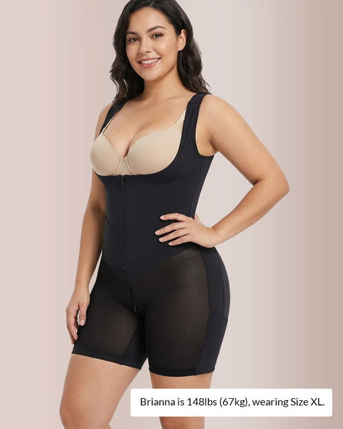Curvvvy™ Sculpting Front-Zip Body Shapewear with Tummy Control