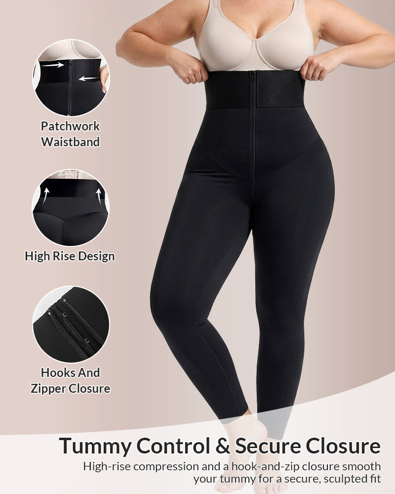 Curvvvy™ Sculpt & Lift High-Waisted Zipper Shaping Leggings