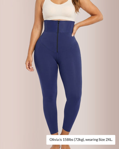 Curvvvy™ Sculpt & Lift High-Waisted Zipper Shaping Leggings