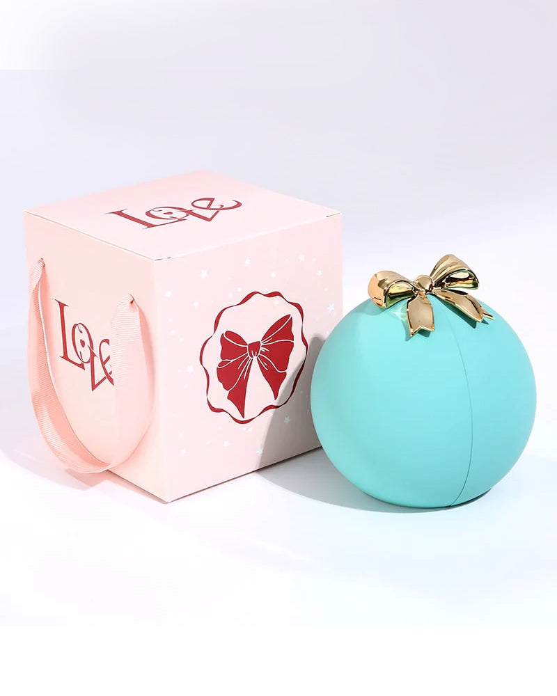 Curvvvy® Round Rose Box - With Engraved Double Heart Necklace