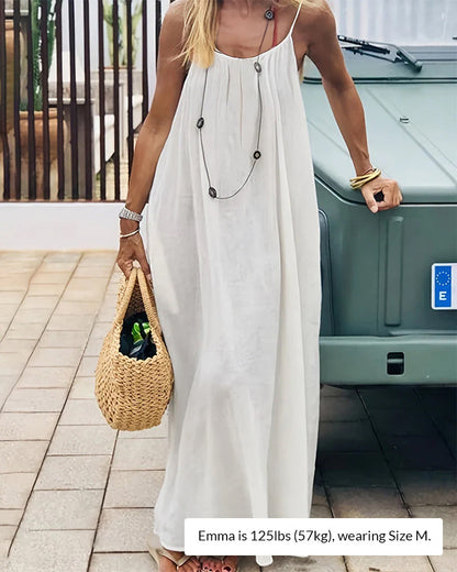 Curvvvy® CozyWear –  Solid Color Backless Cami Dress curvvvy