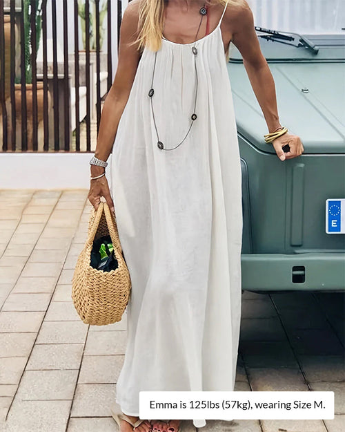 Curvvvy® CozyWear –  Solid Color Backless Cami Dress curvvvy