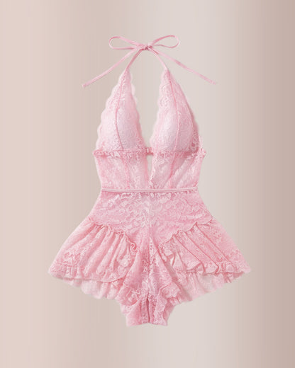 Curvvvy® Women’s Lace Teddy Seamless Push-Up Bodysuit