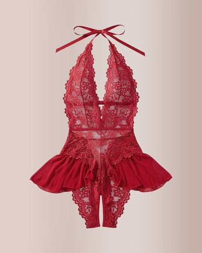 Curvvvy® Women’s Lace Teddy Seamless Push-Up Bodysuit