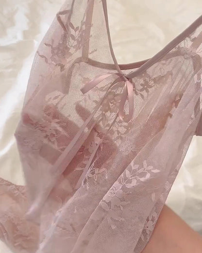 Curvvvy® Sexy Transparent Lace Pajama Set