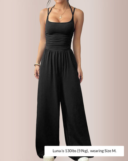 Curvvvy® Women's Sleeveless Halter Jumpsuit