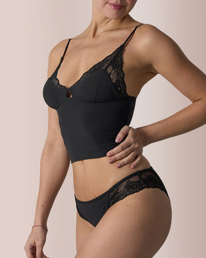 Curvvvy® Lace Padded Triangle Camisole Set