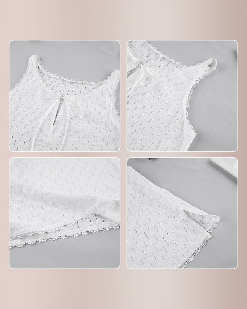 Curvvvy® Summer Breathable Hollow Cotton Silk Slip Dress