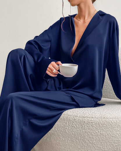 Curvvvy® Summer Faux Silk Pajama Set