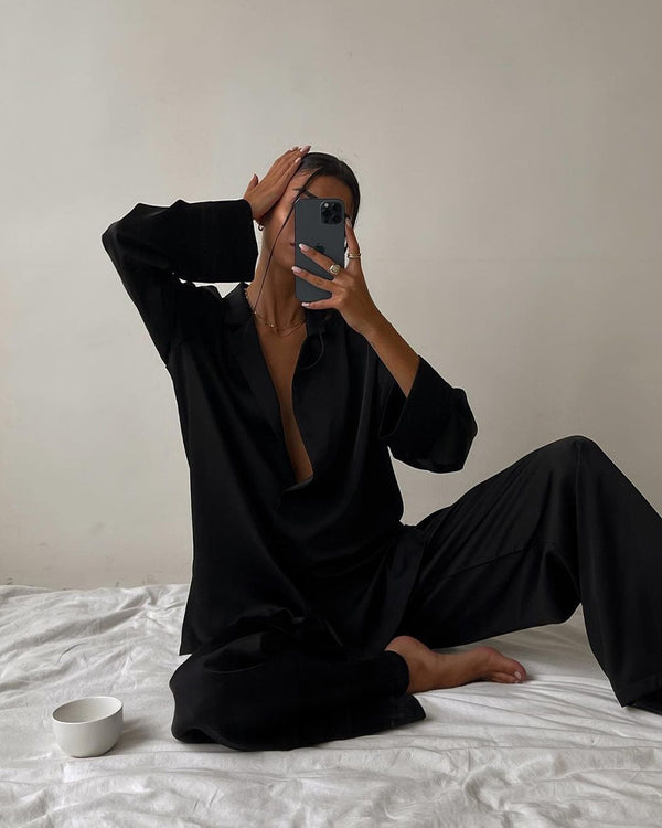 Curvvvy® Summer Faux Silk Pajama Set