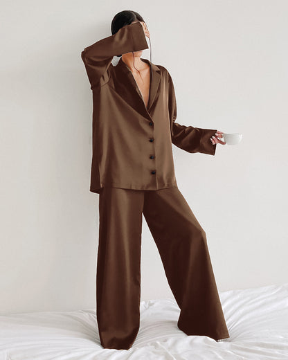 Curvvvy® Summer Faux Silk Pajama Set