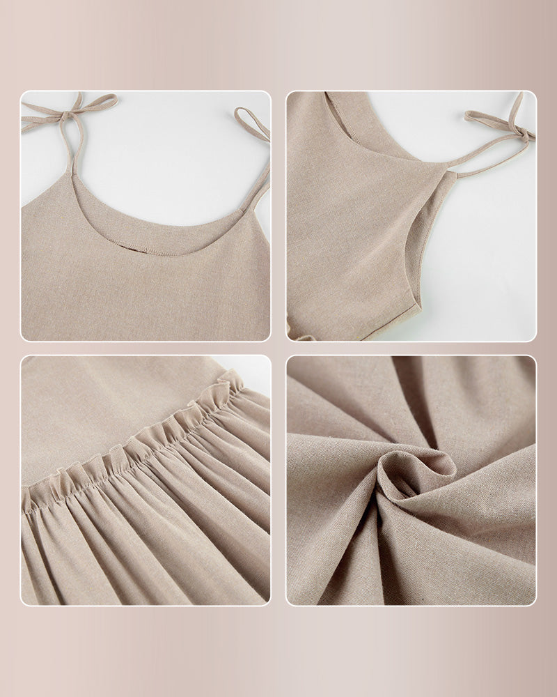 Curvvvy® Effortless Cotton Linen Babydoll Lounge Dress