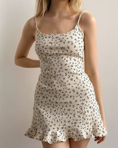 Curvvvy® Floral Jacquard Knit Slip Loungewear Dress