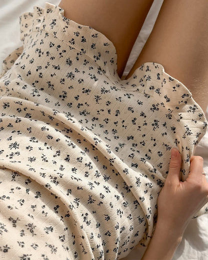 Curvvvy® Floral Jacquard Knit Slip Loungewear Dress