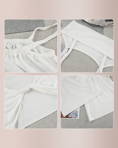 Curvvvy® Elegant Cutout 3-Piece Wide-Leg Lounge Set