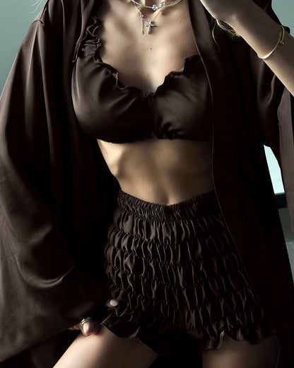 Curvvvy® Textured 3-Piece Loungewear Set