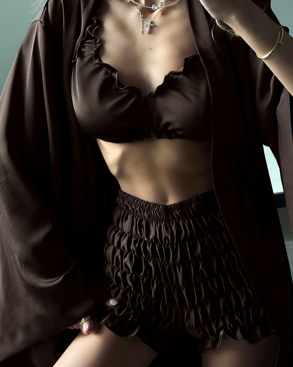 Curvvvy® Textured 3-Piece Loungewear Set
