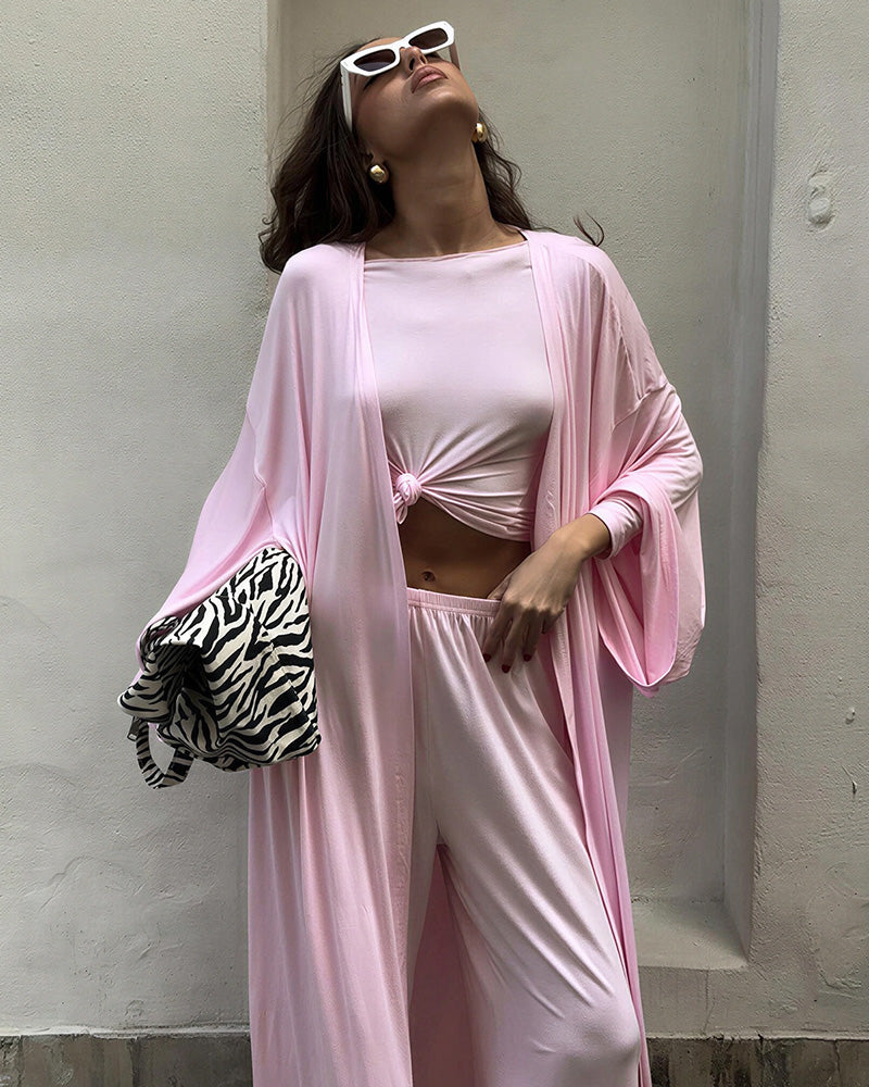 Curvvvy® Effortless Chic 3-Piece Knit Loungewear Set