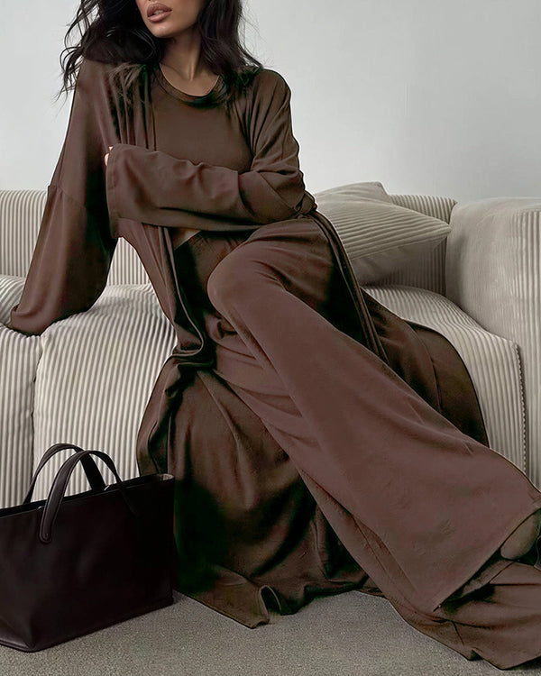 Curvvvy® Effortless Chic 3-Piece Knit Loungewear Set