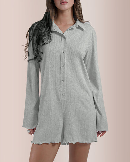 Curvvvy® Fall Knit Cardigan Romper