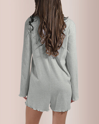 Curvvvy® Fall Knit Cardigan Romper