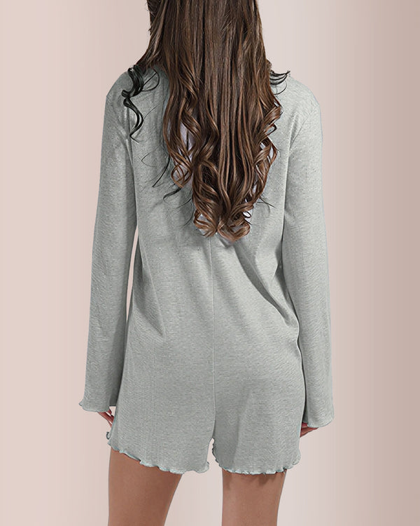 Curvvvy® Fall Knit Cardigan Romper