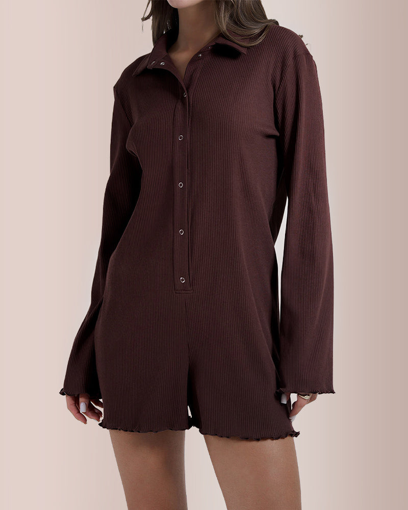Curvvvy® Fall Knit Cardigan Romper