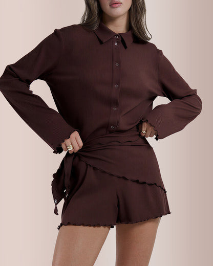 Curvvvy® Fall Knit Cardigan Romper