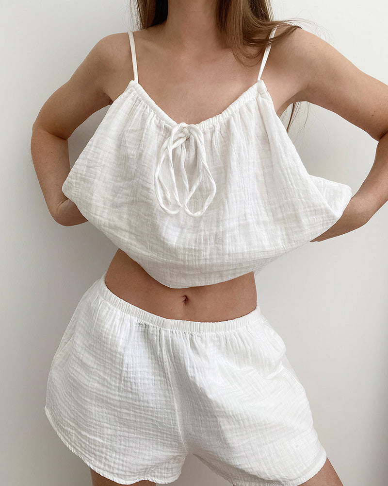 Curvvvy™ Cloud Cotton Cami & Shorts Lounge Set