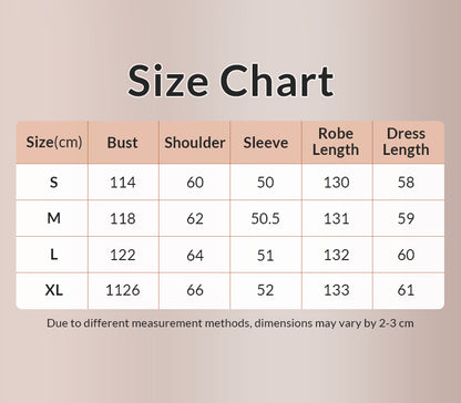 Curvvvy™ 2-Piece Silky Satin Robe & Lace Slip Dress Set