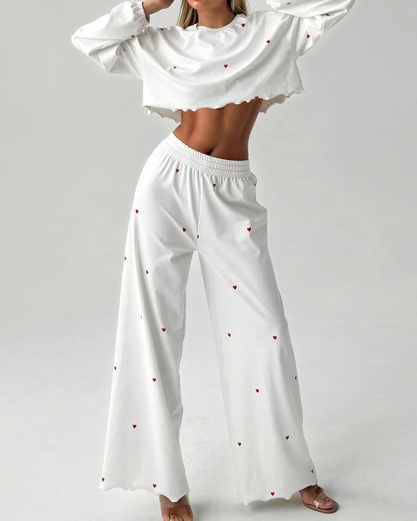 Curvvvy™ Sweetheart Ribbed Knit Loungewear Set