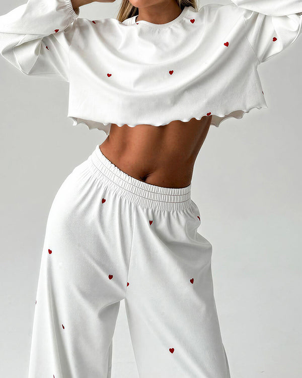 Curvvvy™ Sweetheart Ribbed Knit Loungewear Set