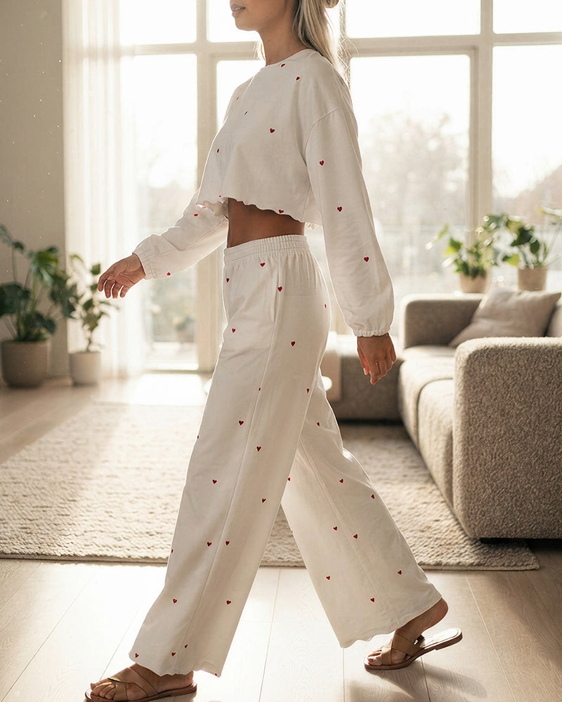 Curvvvy™ Sweetheart Ribbed Knit Loungewear Set