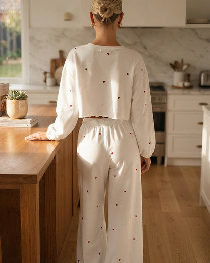 Curvvvy™ Sweetheart Ribbed Knit Loungewear Set