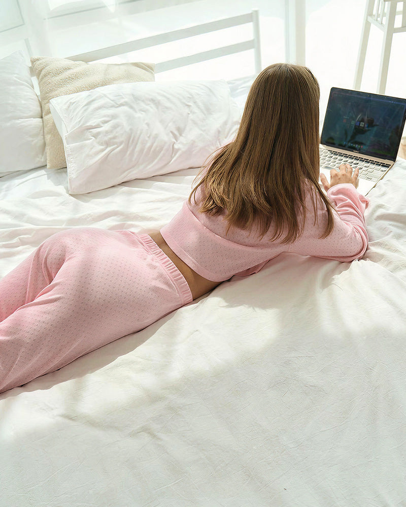 Curvvvy™ Cozy Knit Tie-Front Loungewear Set