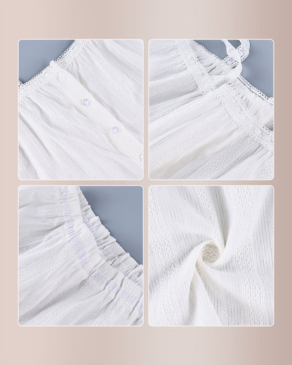 Curvvvy™ Cotton Breeze Lace Trim Cami Lounge Set