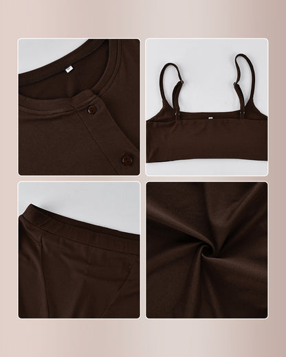 Curvvvy™ 3-Piece Ribbed Knit Lounge Set