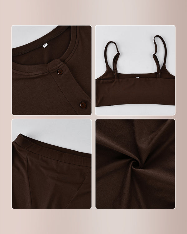 Curvvvy™ 3-Piece Ribbed Knit Lounge Set