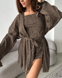Dark Brown Leopard Print