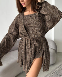 Dark Brown Leopard Print