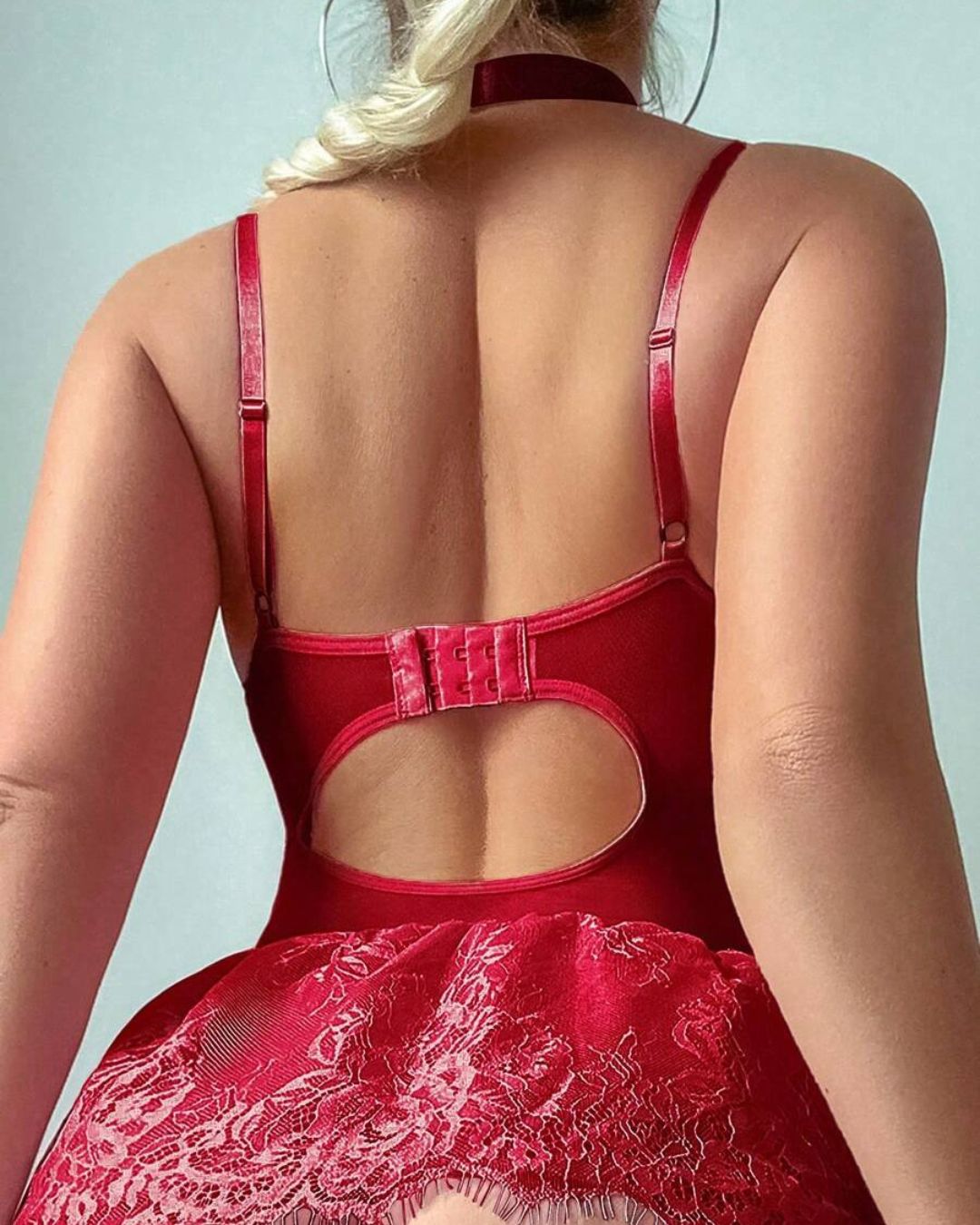 Curvvvy™ Velvet Lace Patchwork Bodycon Dress Set