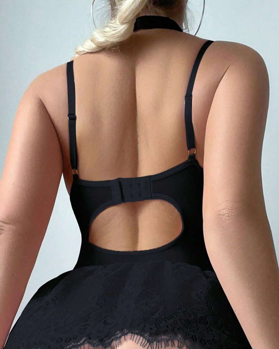 Curvvvy™ Velvet Lace Patchwork Bodycon Dress Set