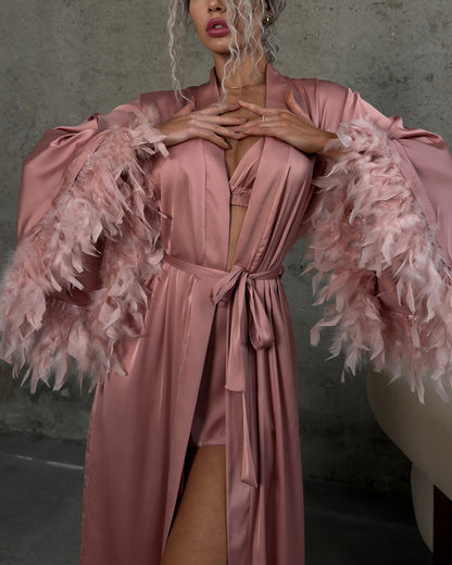 Curvvvy™ Feather-Trimmed 3-Piece Lounge Set