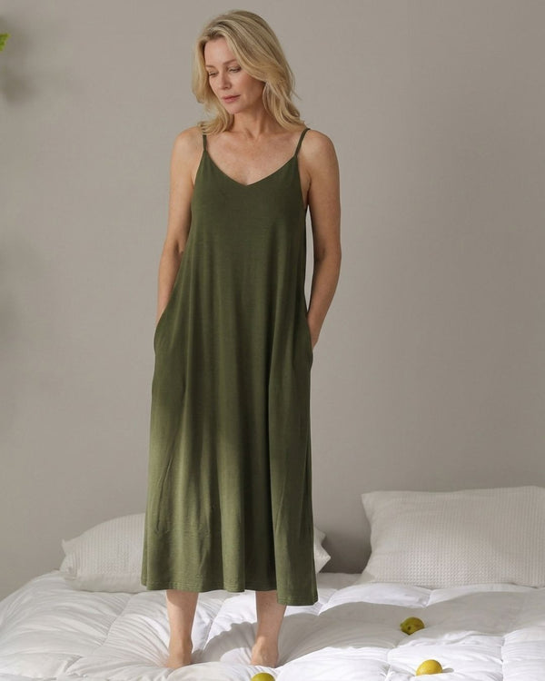 Curvvvy™ Camicia da Notte in Modal con Coppette Integrate e Tasche