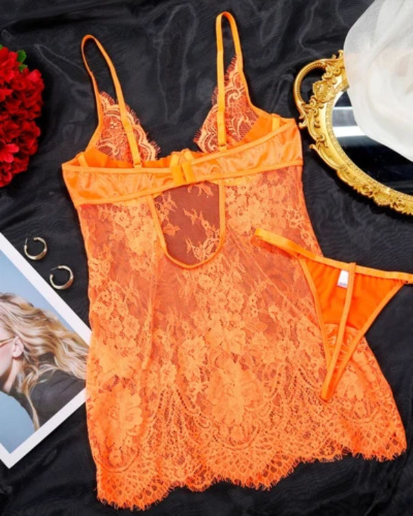 Curvvvy™ Weihnachtlicher Mini-Body aus Spitze
