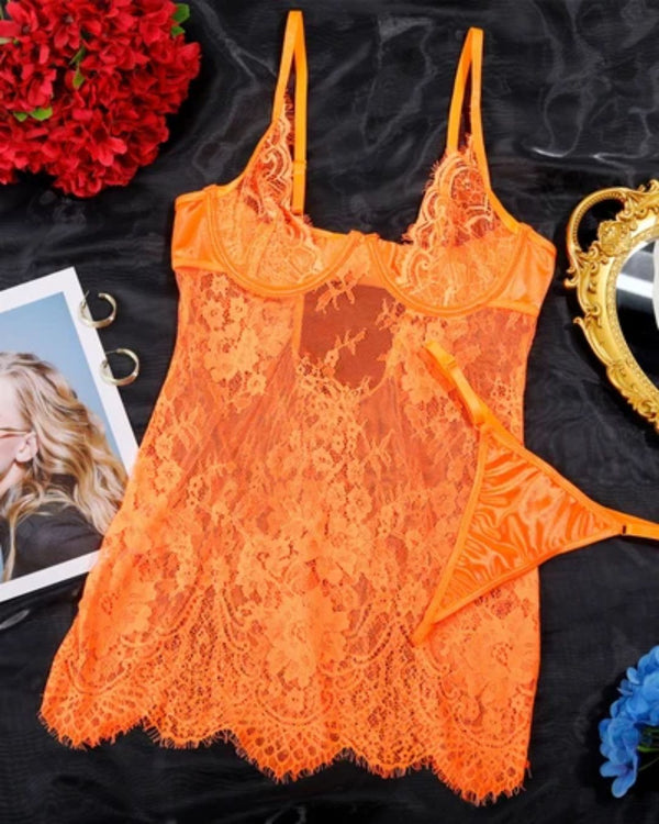 Curvvvy™ Weihnachtlicher Mini-Body aus Spitze