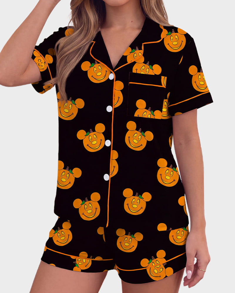 Curvvvy™ Nachtwäsche-Set aus Top und Shorts mit Spitzenbesatz