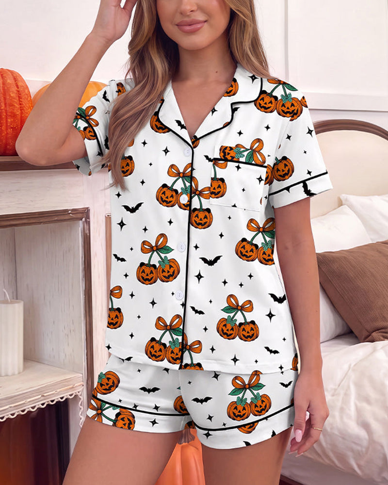 Curvvvy™ Nachtwäsche-Set aus Top und Shorts mit Spitzenbesatz