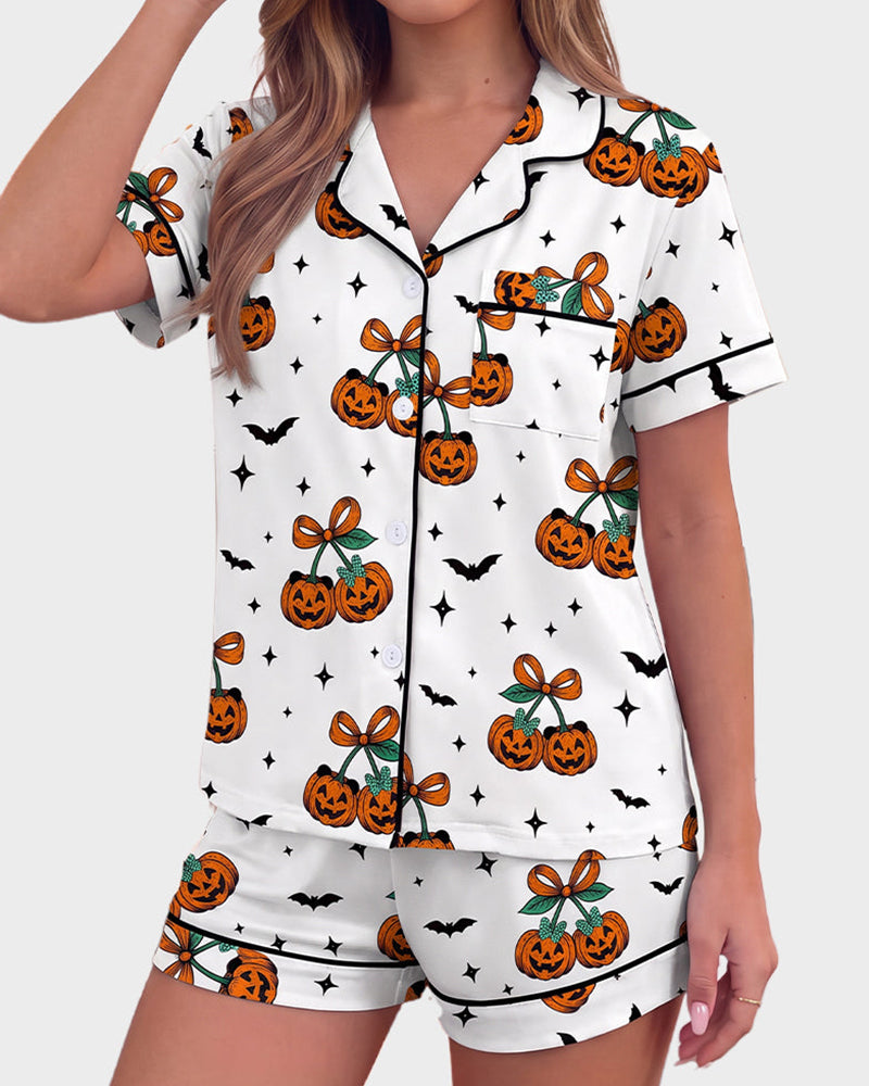 Curvvvy™ Nachtwäsche-Set aus Top und Shorts mit Spitzenbesatz
