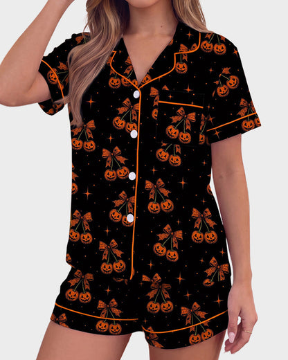 Curvvvy™ Nachtwäsche-Set aus Top und Shorts mit Spitzenbesatz